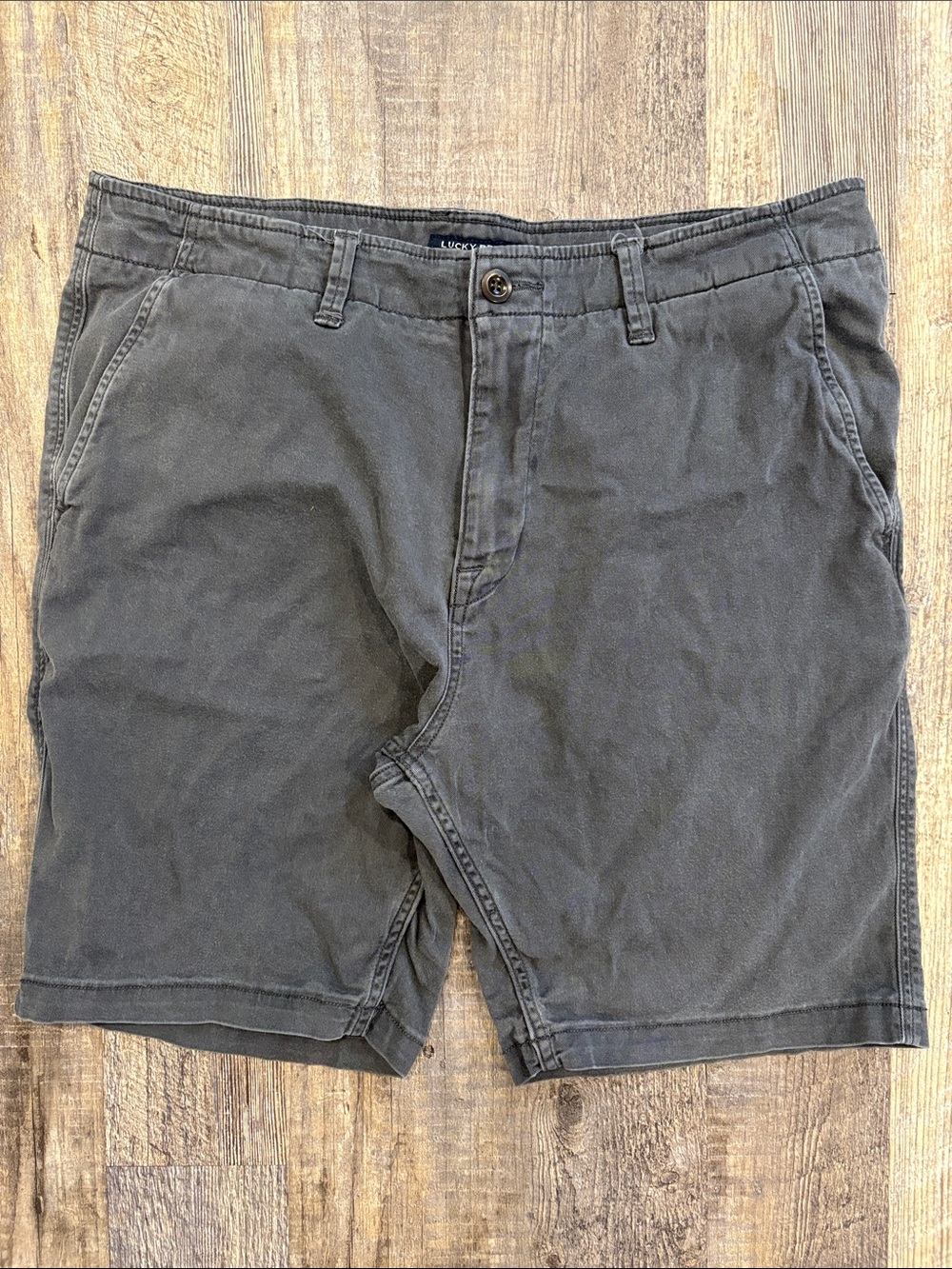 Lucky Brand Men's Dark Gray Flat Front Shorts